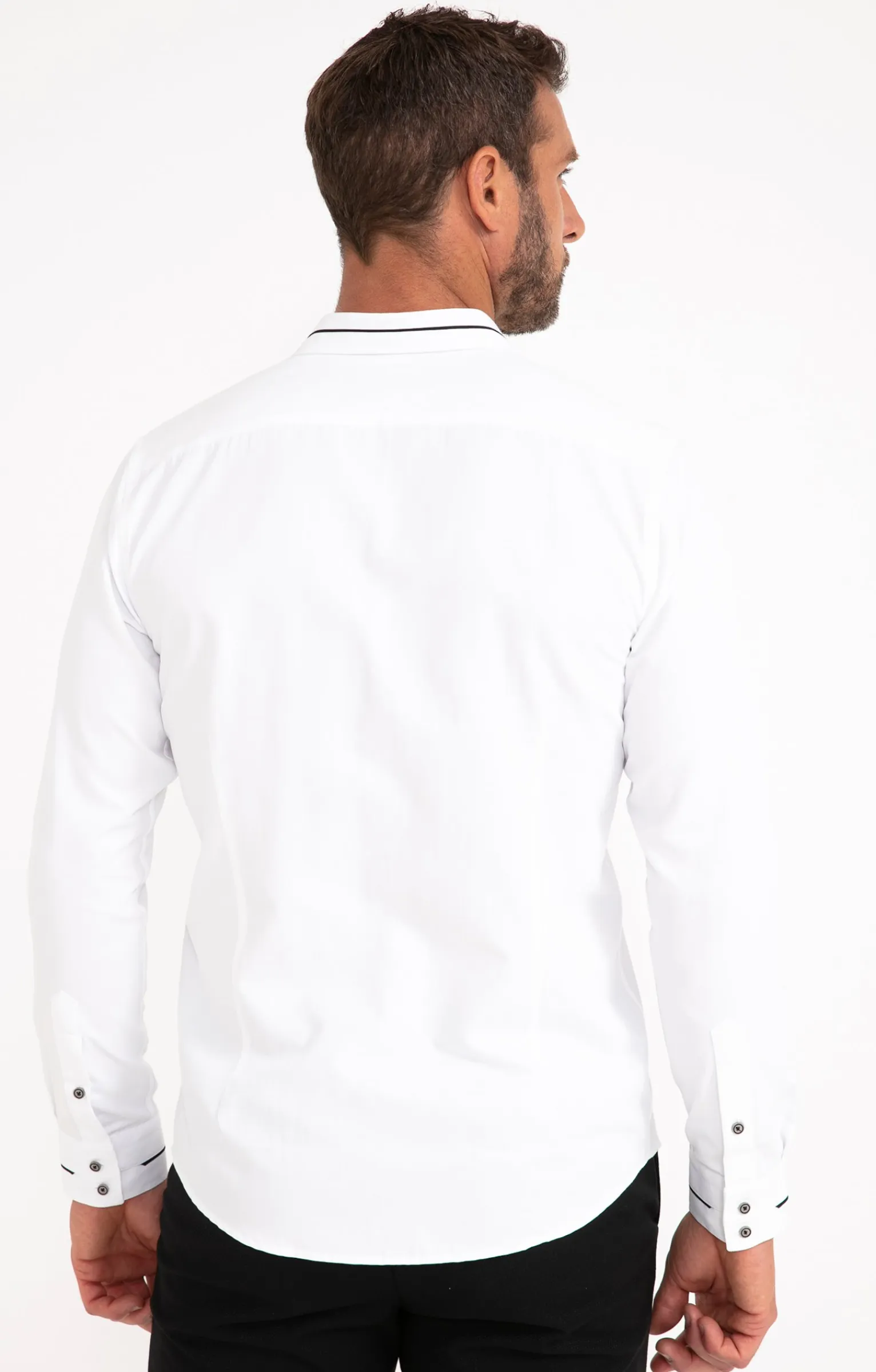 Chemises<Armand Thiery Chemise manches longues unie - Blanc