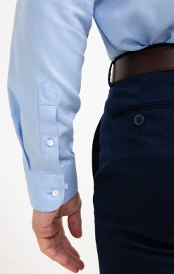 Chemises<Armand Thiery CHEMISE VILLE CHEVRON BLUE CONFORT - Bleu