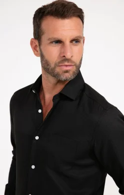Chemises<Armand Thiery CHEMISE VILLE FLECHE AJUSTÉE - Noir