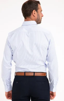 Chemises<Armand Thiery CHEMISE VILLE RAYURES AJUSTÉE - Bleuciel