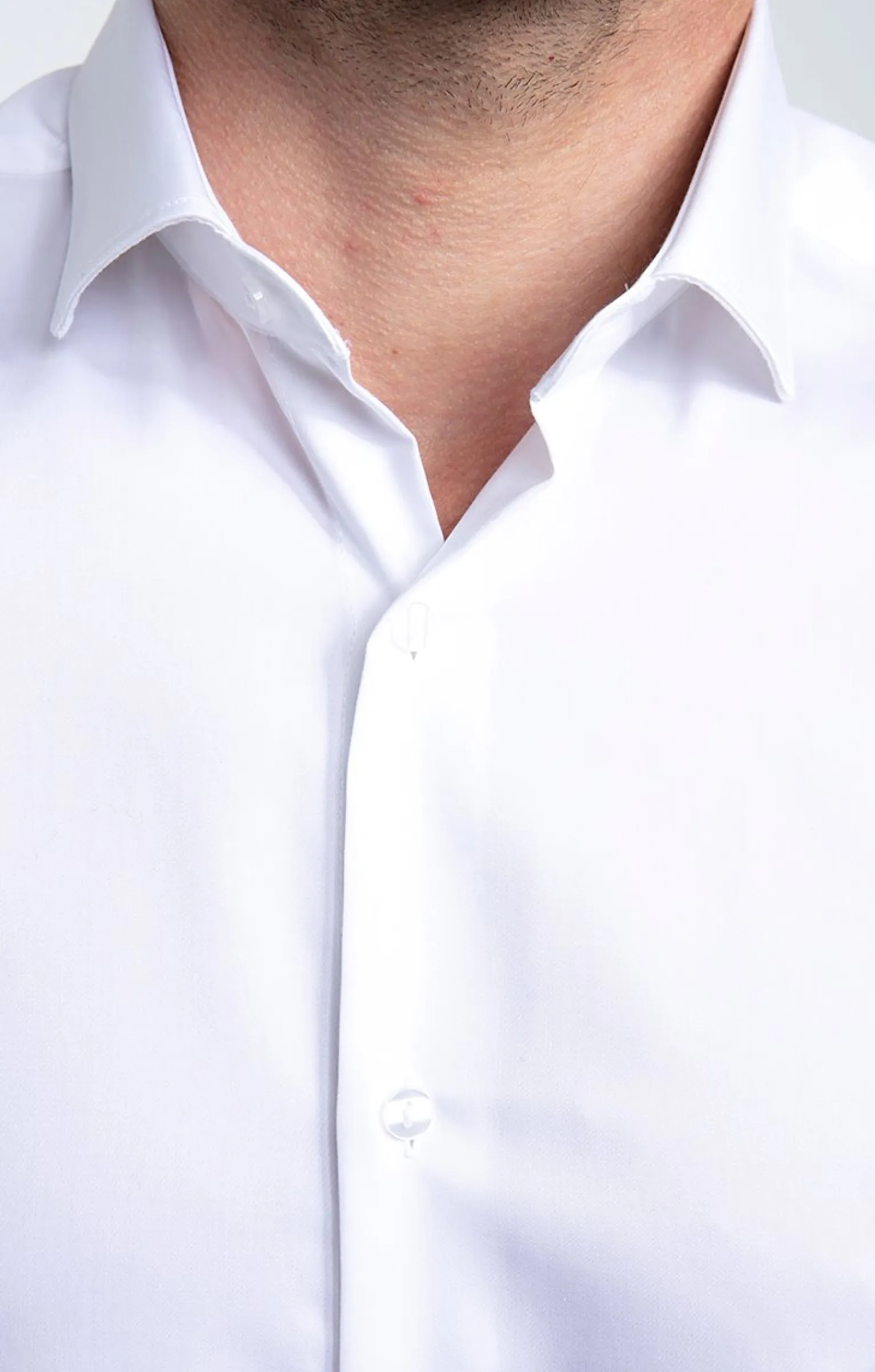 Chemises<Armand Thiery CHEMISE VILLE SATIN AJUSTÉE - Blanc
