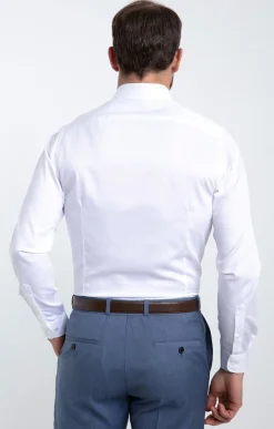 Chemises<Armand Thiery Chemise ville satin slim - Blanc