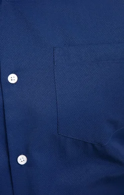 Chemises<Armand Thiery CHEMISE VILLE SHINYLOS AJUSTÉE - Marine