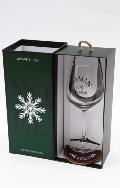 Accessoires<Armand Thiery Coffret verre et sous-verre Maman - Bordeaux