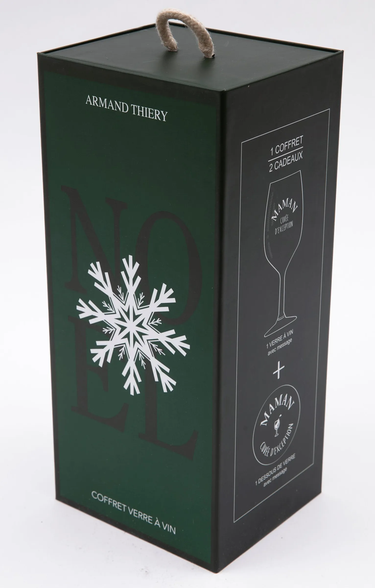 Accessoires<Armand Thiery Coffret verre et sous-verre Maman - Bordeaux