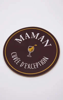 Accessoires<Armand Thiery Coffret verre et sous-verre Maman - Bordeaux