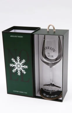 Accessoires<Armand Thiery Coffret verre et sous-verre Parrain - Noir