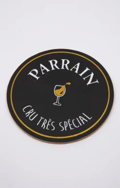 Accessoires<Armand Thiery Coffret verre et sous-verre Parrain - Noir