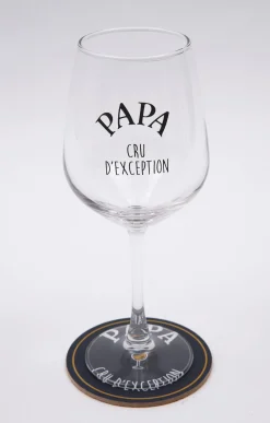 Accessoires<Armand Thiery Coffret verre et sous-verre Papa - Marine