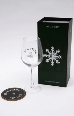 Accessoires<Armand Thiery Coffret verre et sous-verre Beau-Frère - Noir