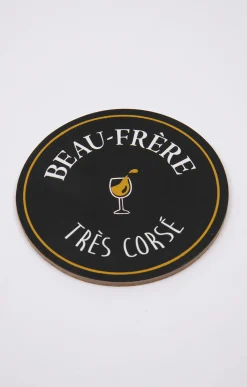 Accessoires<Armand Thiery Coffret verre et sous-verre Beau-Frère - Noir