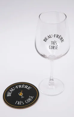 Accessoires<Armand Thiery Coffret verre et sous-verre Beau-Frère - Noir