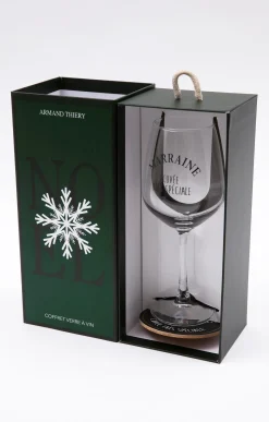 Accessoires<Armand Thiery Coffret verre et sous-verre Marraine - Noir