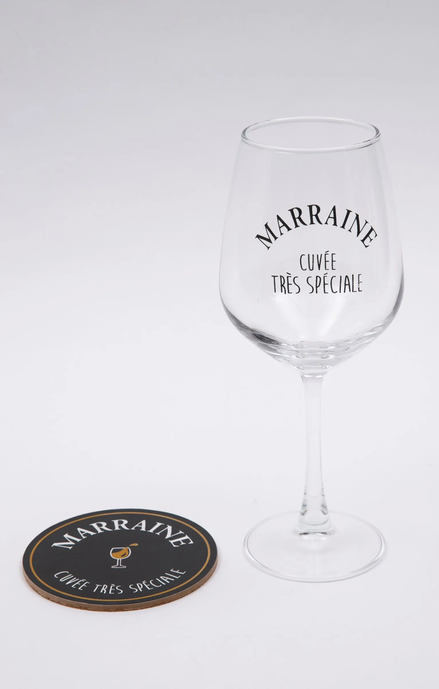Accessoires<Armand Thiery Coffret verre et sous-verre Marraine - Noir
