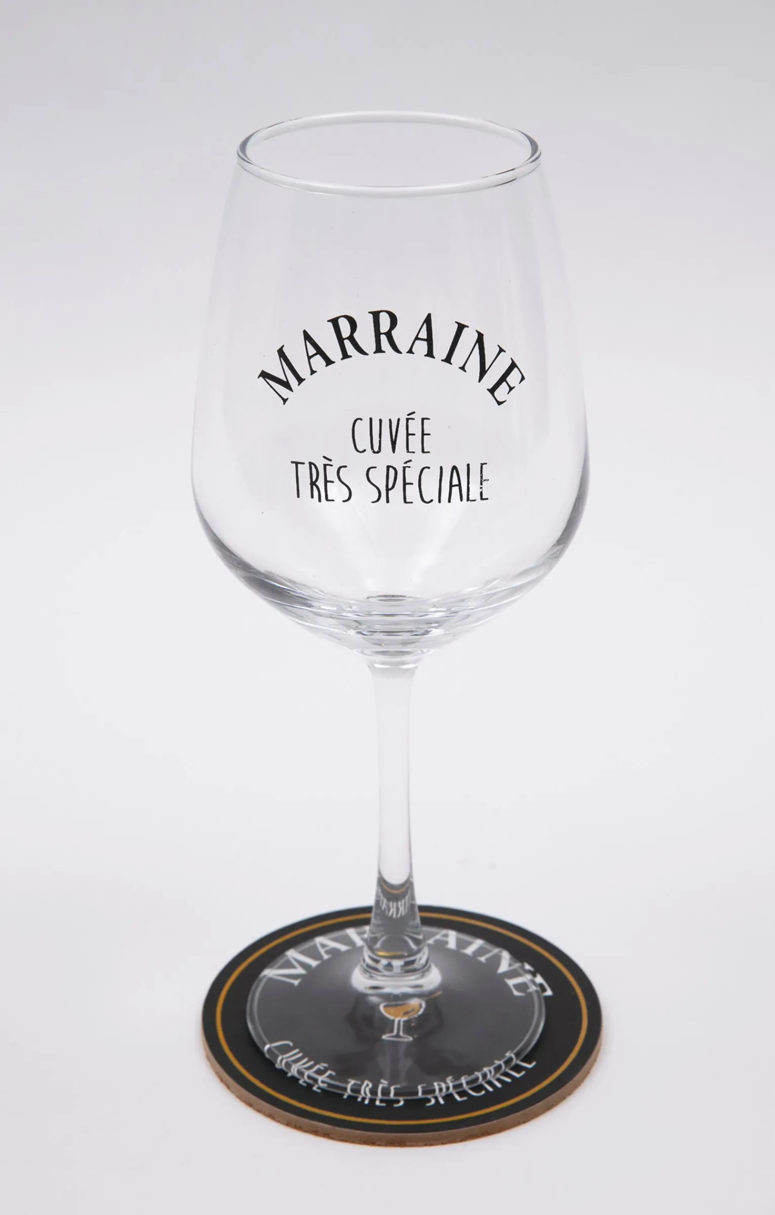 Accessoires<Armand Thiery Coffret verre et sous-verre Marraine - Noir