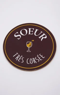 Accessoires<Armand Thiery Coffret verre et sous-verre Soeur - Bordeaux