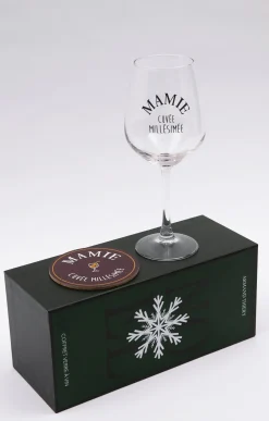 Accessoires<Armand Thiery Coffret verre et sous-verre Mamie - Bordeaux