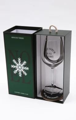 Accessoires<Armand Thiery Coffret verre et sous-verre Belle-Soeur - Noir