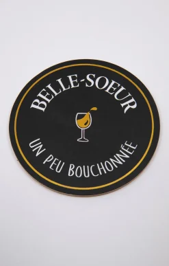 Accessoires<Armand Thiery Coffret verre et sous-verre Belle-Soeur - Noir