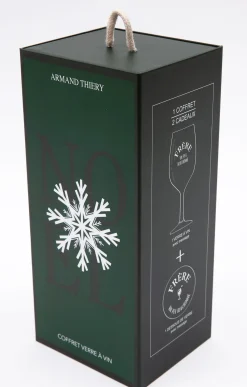 Accessoires<Armand Thiery Coffret verre et sous-verre Frère - Marine