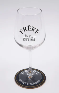 Accessoires<Armand Thiery Coffret verre et sous-verre Frère - Marine