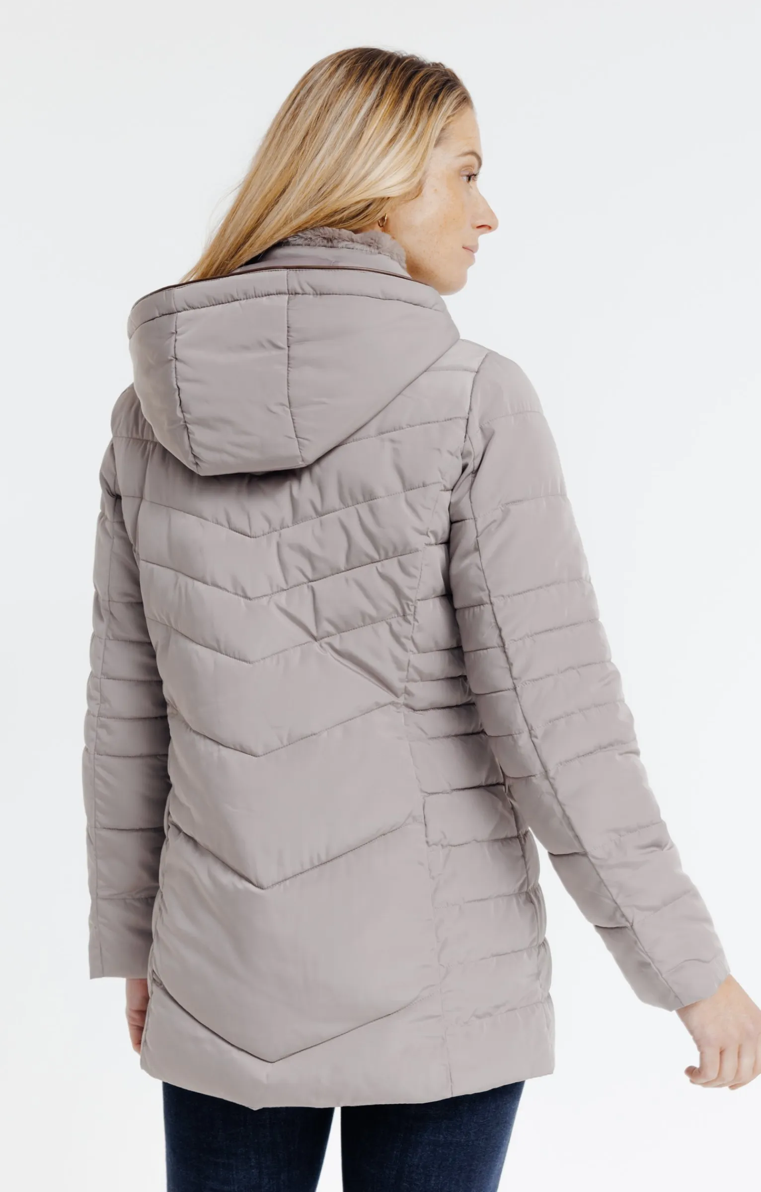 Impers & Parkas<Armand Thiery Doudoune au matelassage fantaisie - Taupe
