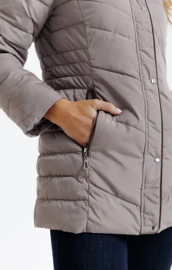 Impers & Parkas<Armand Thiery Doudoune au matelassage fantaisie - Taupe