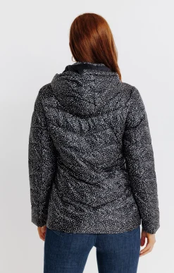 Impers & Parkas<Armand Thiery Doudoune courte imprimé fantaisie - Noir