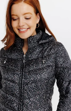 Impers & Parkas<Armand Thiery Doudoune courte imprimé fantaisie - Noir