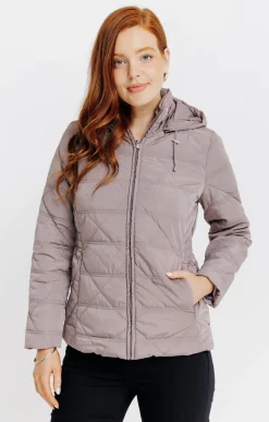 Impers & Parkas<Armand Thiery Doudoune courte matelassage fantaisie - Taupe