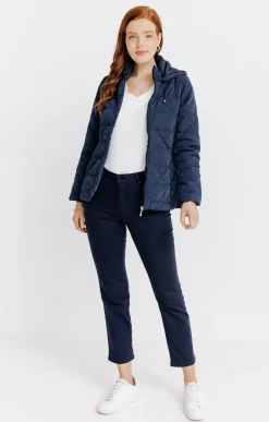 Impers & Parkas<Armand Thiery Doudoune courte matelassage fantaisie - Marine