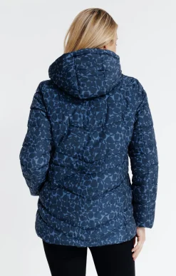 Impers & Parkas<Armand Thiery Doudoune imprimée col montant capuche - Bleu
