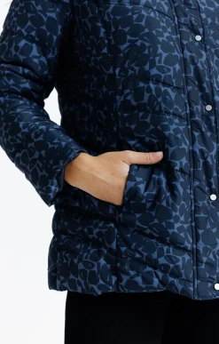 Impers & Parkas<Armand Thiery Doudoune imprimée col montant capuche - Bleu