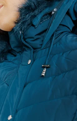 Impers & Parkas<Armand Thiery Doudoune longue en duvet et en plumes - Pétrole