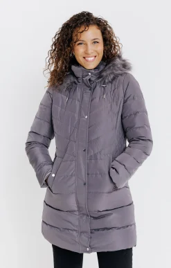 Impers & Parkas<Armand Thiery Doudoune longue en duvet et en plumes - Grismoyen