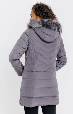 Impers & Parkas<Armand Thiery Doudoune longue en duvet et en plumes - Grismoyen