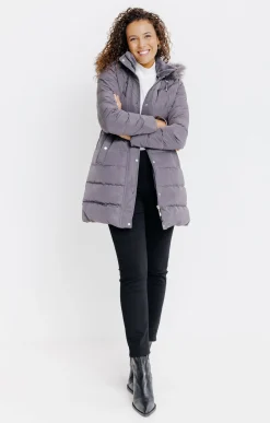 Impers & Parkas<Armand Thiery Doudoune longue en duvet et en plumes - Grismoyen