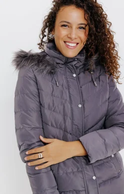 Impers & Parkas<Armand Thiery Doudoune longue en duvet et en plumes - Grismoyen