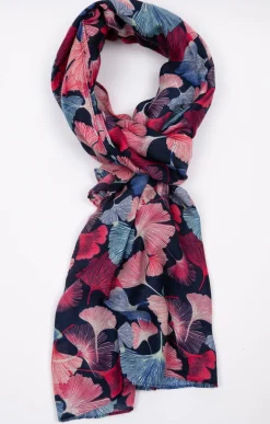 Accessoires<Armand Thiery Foulard imprimé ginkgo - Marine