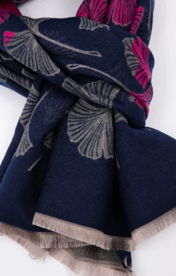Accessoires<Armand Thiery FOULARD JACQUARD CHAUD - Marine