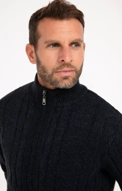 Pulls & Gilets<Armand Thiery Gilet côte doublé sherpa - Bleu