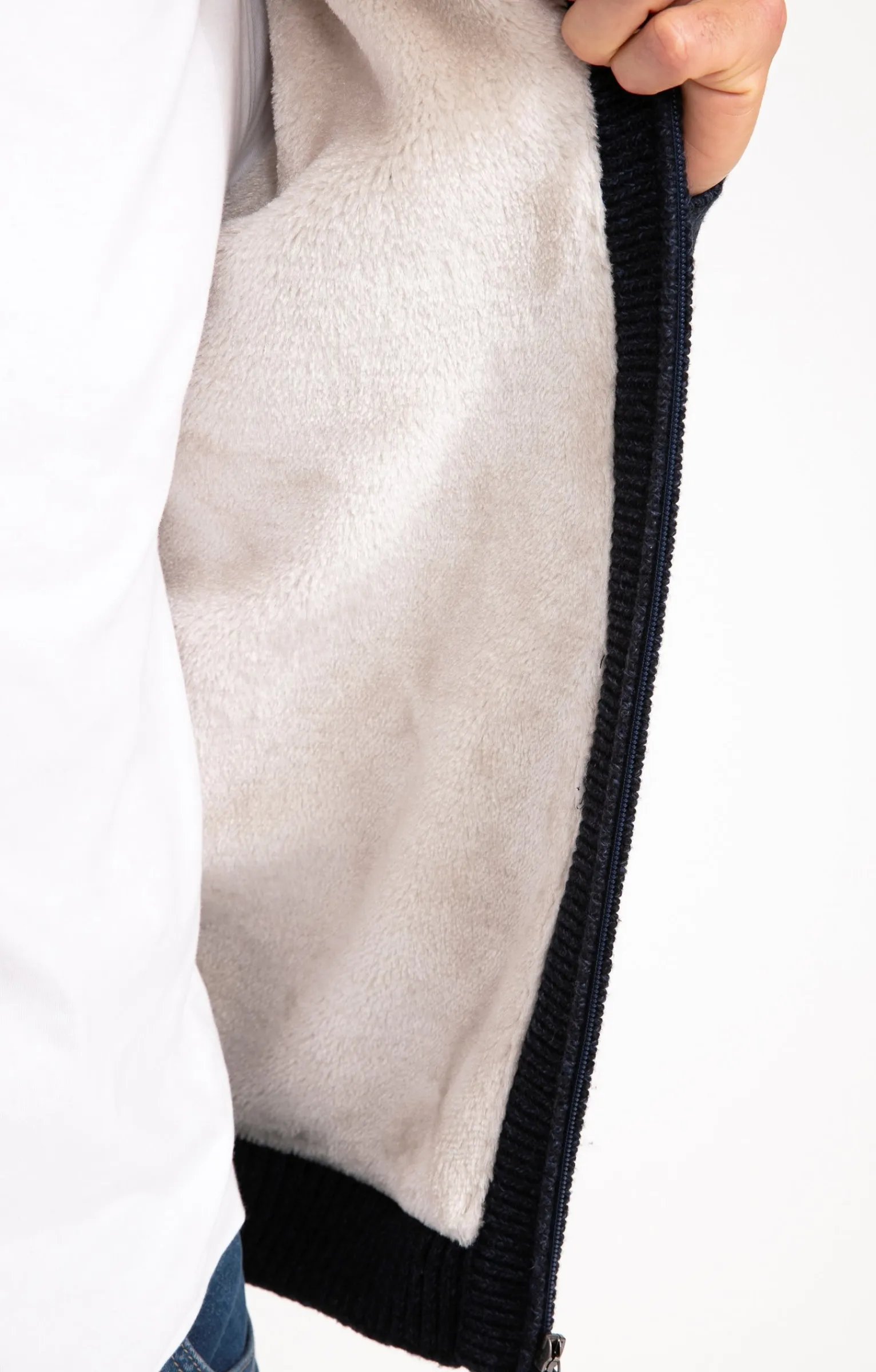 Pulls & Gilets<Armand Thiery Gilet côte doublé sherpa - Bleu