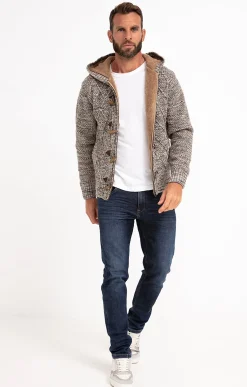 Pulls & Gilets<Armand Thiery Gilet doublé sherpa avec capuche - Camel