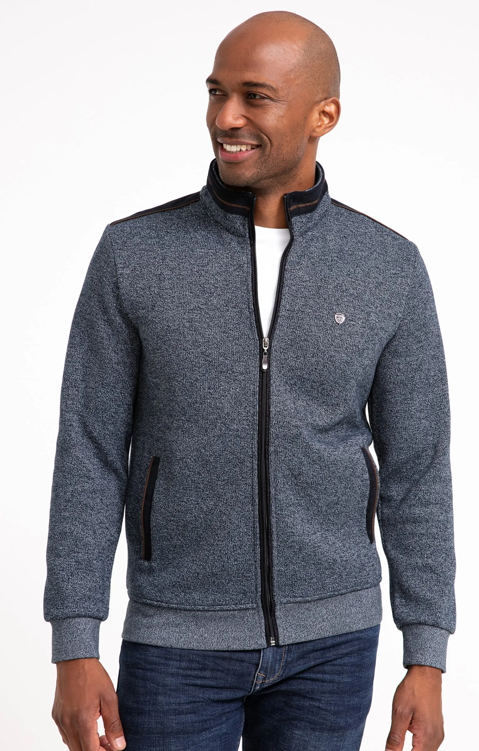 Pulls & Gilets<Armand Thiery Gilet manches longues Chaud - Marine