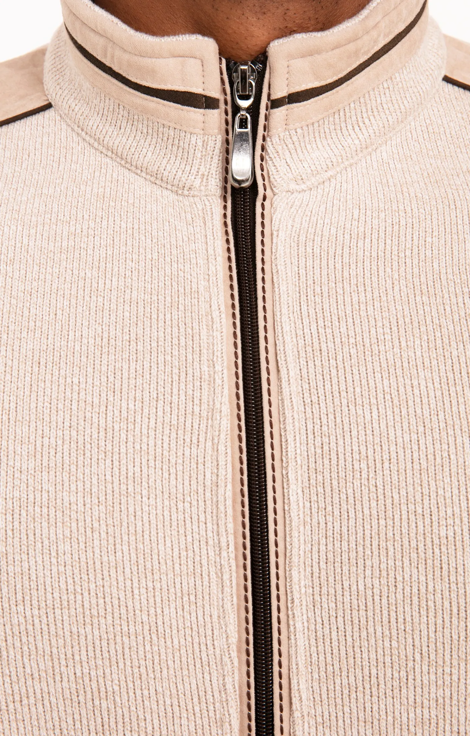 Pulls & Gilets<Armand Thiery Gilet manches longues Chaud - Beige