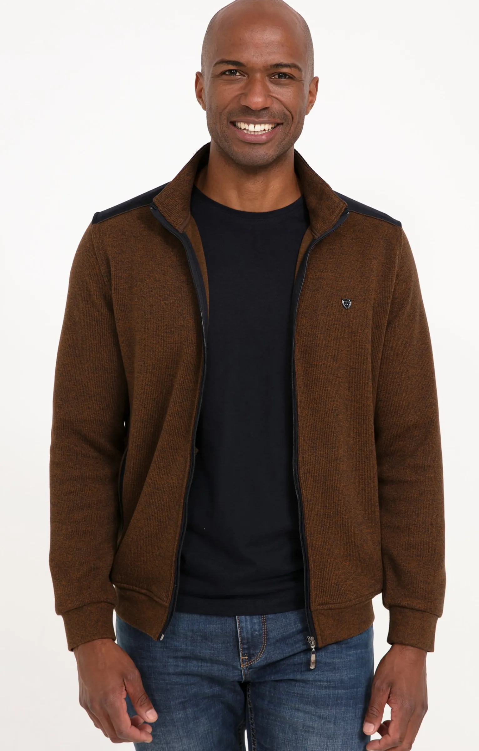 Pulls & Gilets<Armand Thiery Gilet manches longues Chaud - Havane