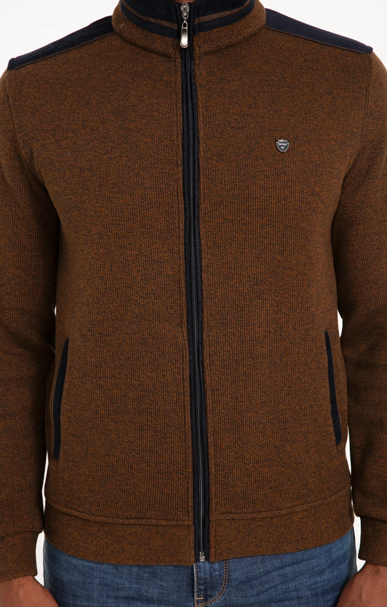 Pulls & Gilets<Armand Thiery Gilet manches longues Chaud - Havane