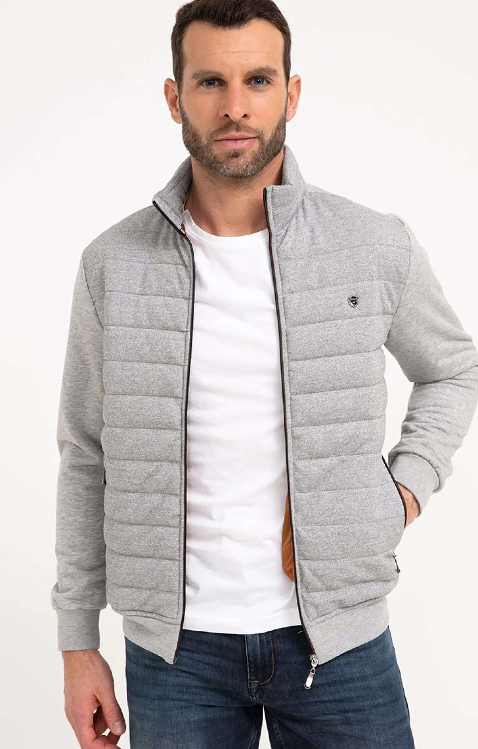 Pulls & Gilets<Armand Thiery Gilet manches longues Comfy - Grisclair