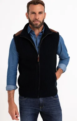 Pulls & Gilets<Armand Thiery Gilet sans manche doublé sherpa - Marine