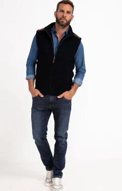 Pulls & Gilets<Armand Thiery Gilet sans manche doublé sherpa - Marine